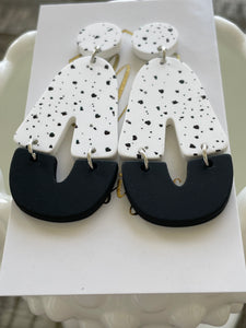 Black and White Earrings