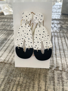 Black and White Earrings