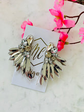 Sequin Rhinestone Wing Earrings