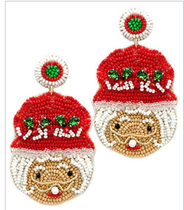 Mrs Claus Christmas Earrings