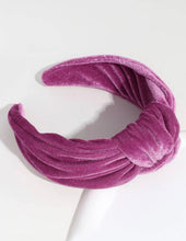 Wide Velvet Headband Knot