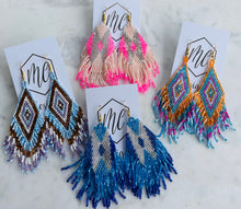 Beaded Boho Fringe Loom Earrings