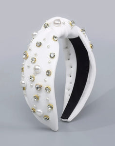 Jewel Pearl Knot Headbands