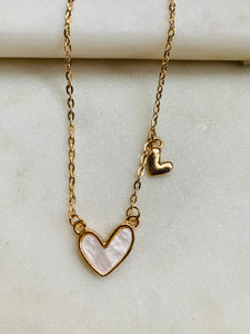 White Heart Necklace