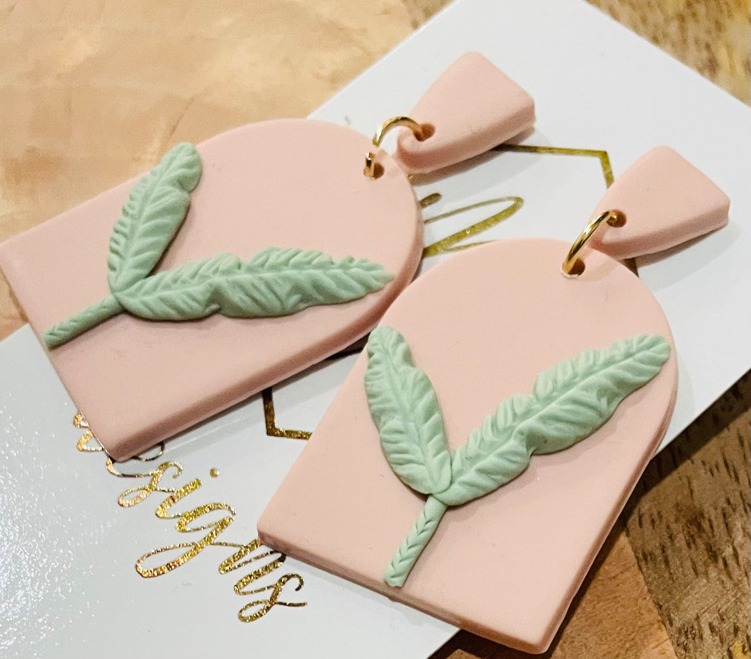 Leaf Clay Earrings