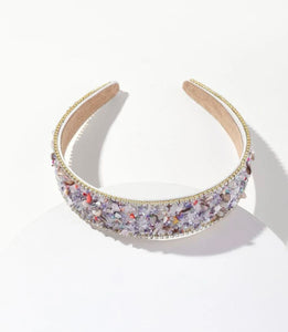 Crystalline Decor Flat Headband- all the Colors