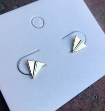 Gold Folded Airplane Studs