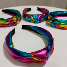 Metallic Leather Rainbow Headband