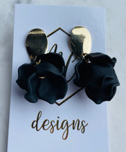 Small Petal Earrings with Gold Top
