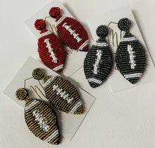 Assorted Beaded Football Earrings