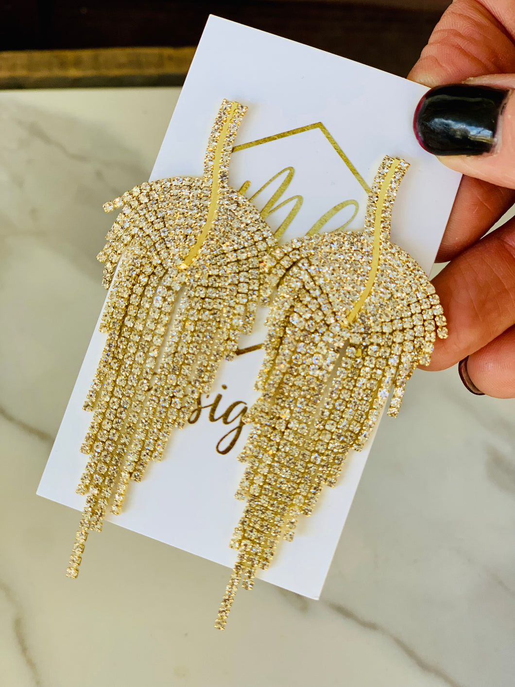 Dainty Fancy Rhinestone Earrings