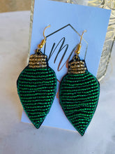 Big Christmas Bulb Seed Bead Earrings