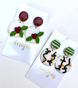 Christmas Clay Earrings