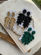 Beaded Leaf Earrings