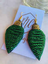 Big Christmas Bulb Seed Bead Earrings