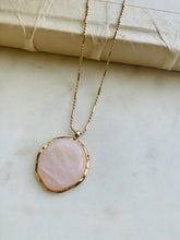 Quartz stone gold long necklaces