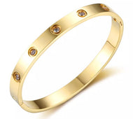 Gold Rhinestone Bangle