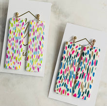 Long rectangular earrings