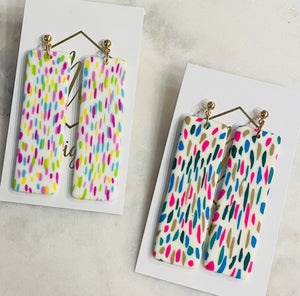 Long rectangular earrings