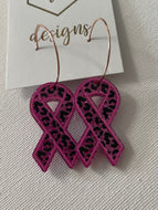 Acrylic Breast Cancer Earrings