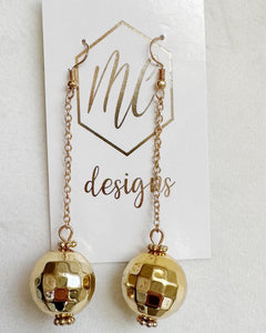 Hanging Disco Ball Earrings