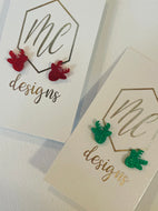 Small Glitter Christmas Studs