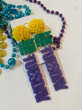 Mardi Gras Acrylic Earrings