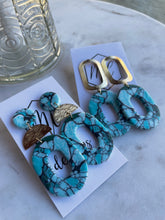 Turquoise and Gold Earrings