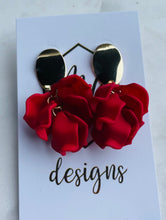 Small Petal Earrings with Gold Top