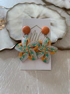Patterned Flowered Earrings