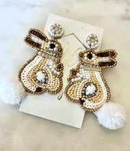 Bunny Seed Bead Earrings Easter