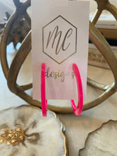 Thick Flat Hot Pink Hoops