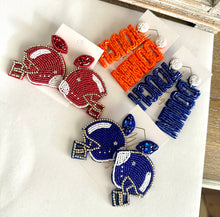 New Football Beaded Earrings