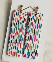 Long rectangular earrings