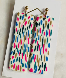 Long rectangular earrings