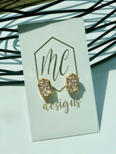 Druzy Studs with a Gold Rum- Elegant