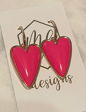 Heart Drop Acrylic Earrings Valentines