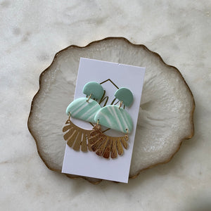 Pastel Clay Fan Earrings