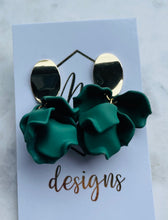 Small Petal Earrings with Gold Top