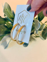 Large Flat Matte Hoop Earrings 50 mm