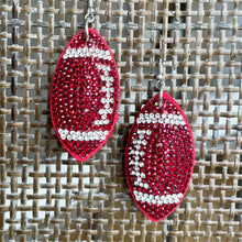 Rhinestone Football Earrings