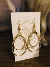 Double Oval Teardrop Earrings