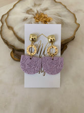 Tiered Clay Imprinted Earrings