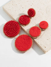 Circle Beaded Earrings 3 circles