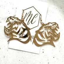 Cougar Earrings with Beaded Top