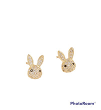 Rhinestone Bunny Studs