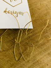 Wire Butterfly Hoop Earrings
