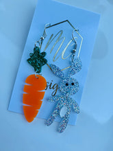 Bunny and Carrot Earrings Easter