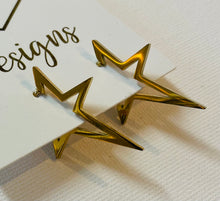 Star Huggie Earrings Gold