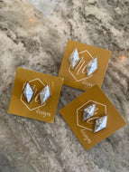 Diamond Shaped Marble Studs